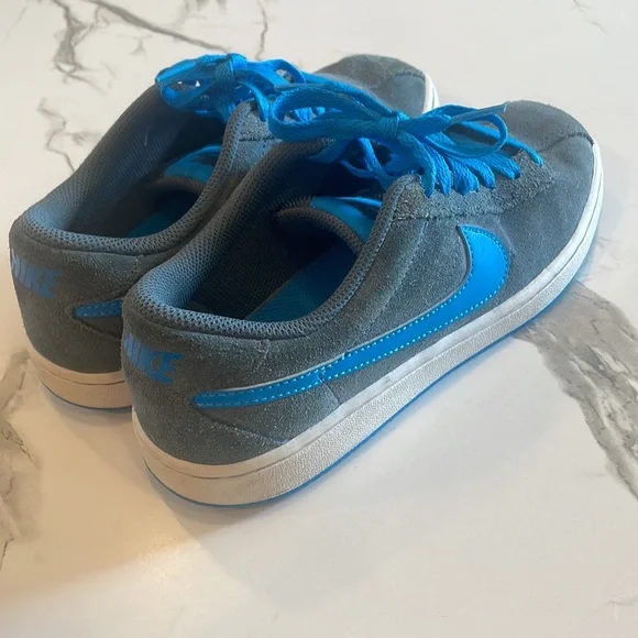 Nike Blazer Low Grey & Blue Suede Shoe, Youth 5.5, Women’s 7, - Picture 9 of 10